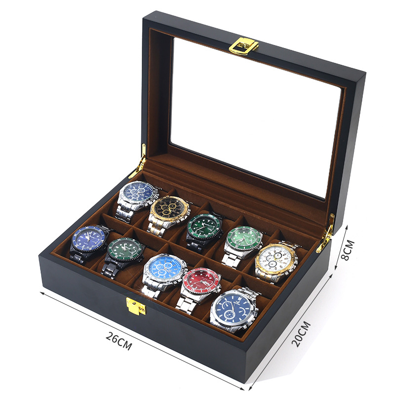 Jewelry Box That Holds Watches - 6/10/12 Grids Luxury Handmade Wood Watch