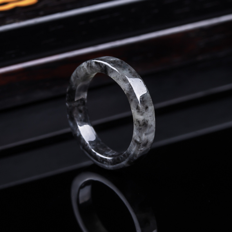 The Jewelry & Watches - Natural A-grade Burmese , black jadeite