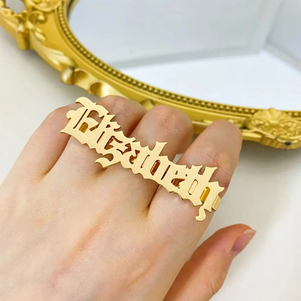 Custom Name Ring Women Knuckle - Statement Cocktail Ring review and price