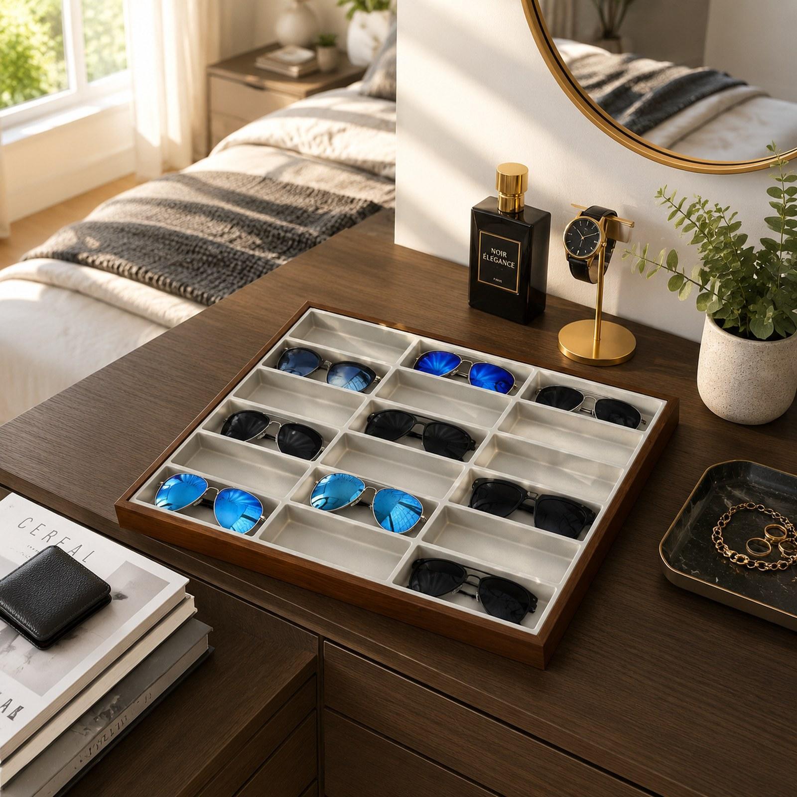 Eyeglass Organizer Box 18 Comp - Jewelry Eyewear Watches & Accessories review and price