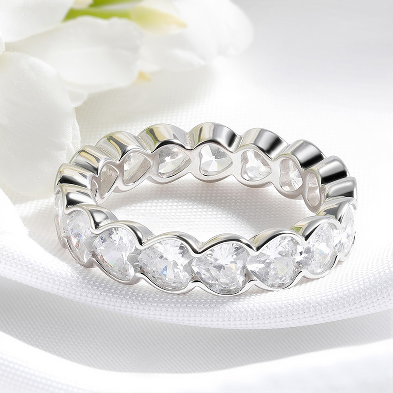 Women 3‑4mm Heart Cut D‑Color  - Statement Cocktail Ring review and price