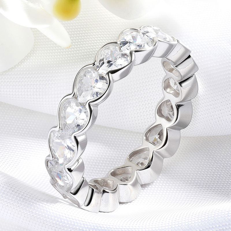 Women 3‑4mm Heart Cut D‑Color  - Statement Cocktail Ring review and price