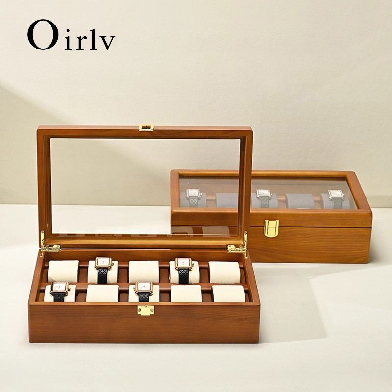 Oirlv 10 Grids Watch Box Woode - Jewelry Type Watches review and price