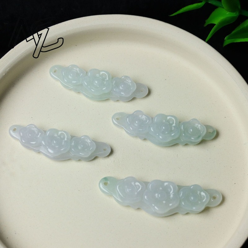 1pc Natural Jadeite Emerald Fl - The Jewelry & Watches review and price