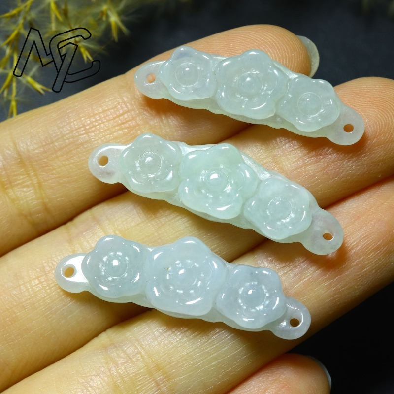 1pc Natural Jadeite Emerald Fl - The Jewelry & Watches review and price