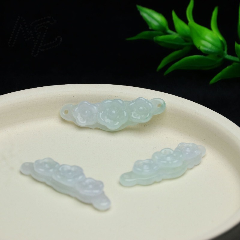 1pc Natural Jadeite Emerald Fl - The Jewelry & Watches review and price