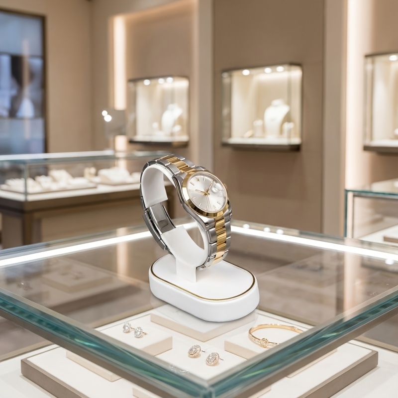 Watch display stand, white bra - Jewelry Or Watches review and price