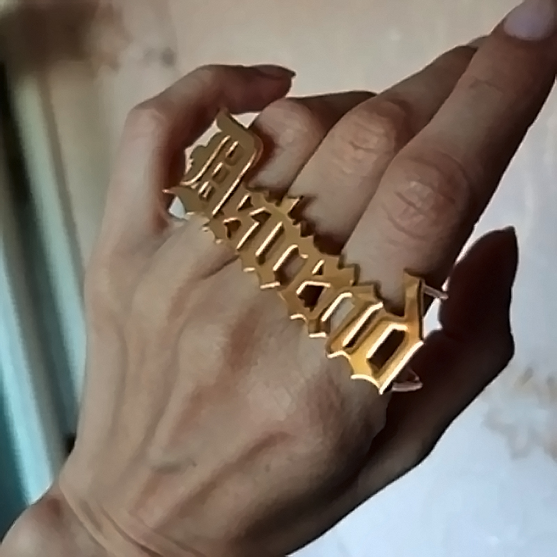 Custom Name Ring for Men Women - Statement Cocktail Ring review and price