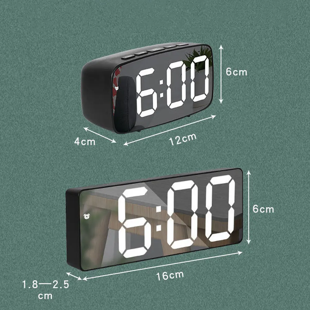 Acrylic Mirror Alarm Clock Ele - Moments Watches & Jewelry Burlington Reviews review and price