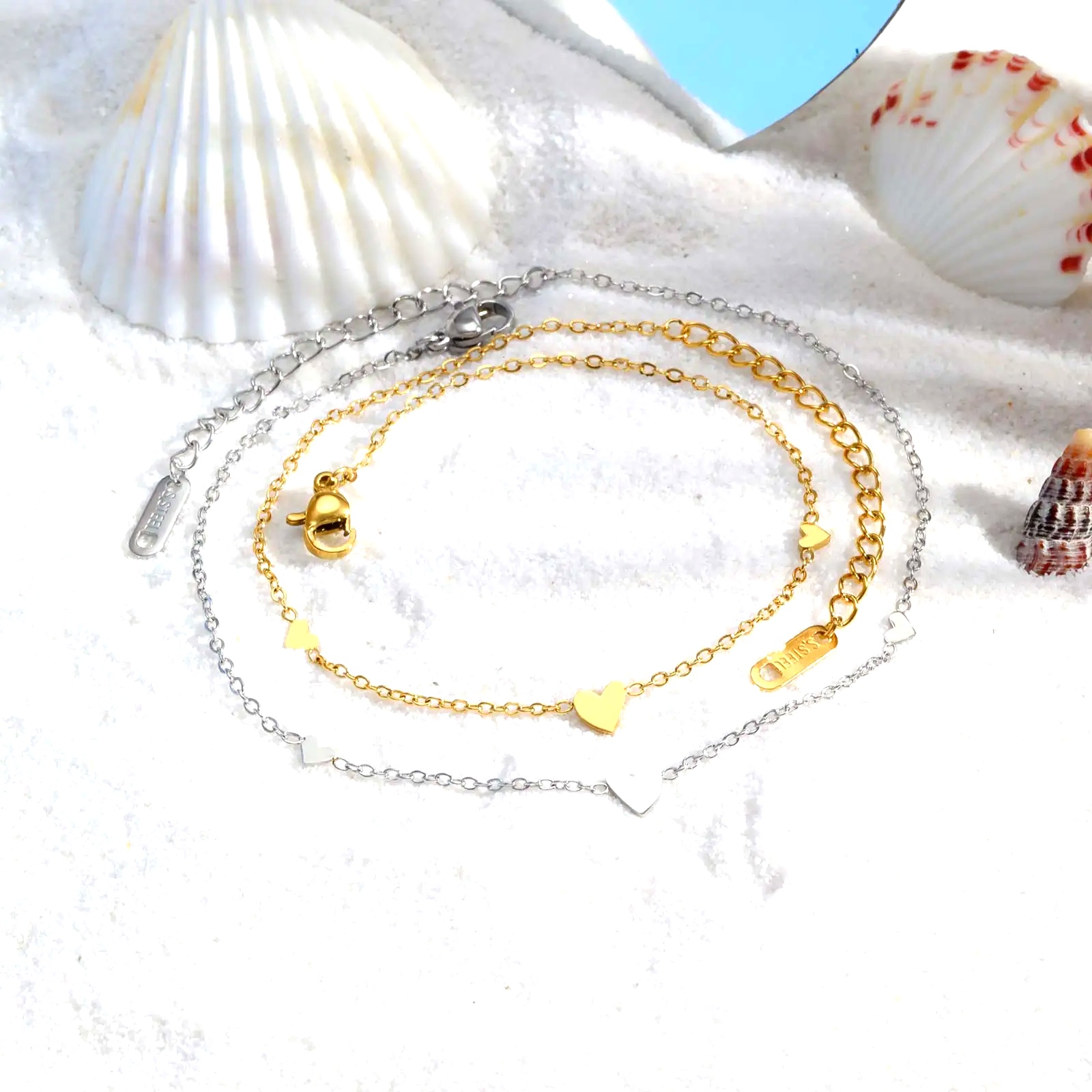 Stainless Steel Heart Anklets  - Jc Jewelry & Watches Photos review and price